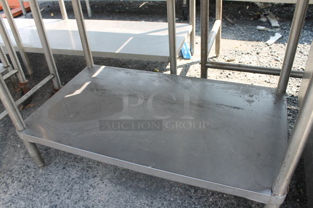 Stainless Steel Commercial Table w/ Back Splash and Under Shelf. - Image 3 of 4