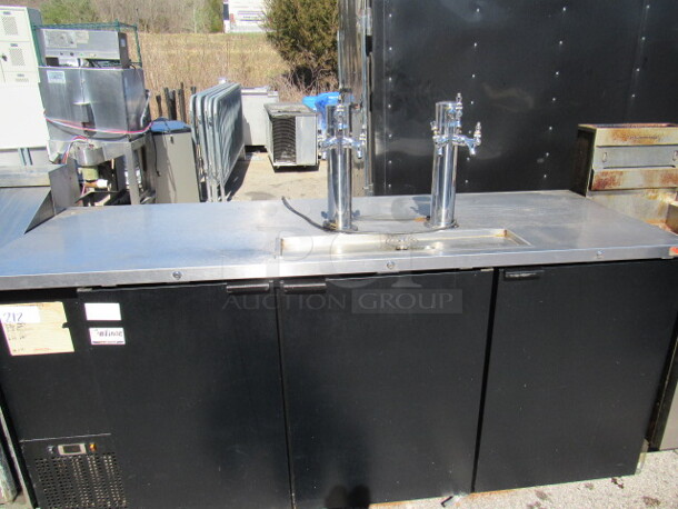 One Micromatic 3 Door Kegorator With 2 Towers And 6 Taps. 115 Volt. Model# MDD-78. 80X28X37.5 - Image 2 of 4