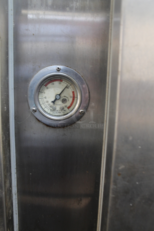 Traulsen Stainless Steel Commercial 6 Half Size Door Reach In Cooler on Commercial Casters. 115 Volts, 1 Phase. Tested and Powers On But Does Not Get Cold - Image 6 of 8