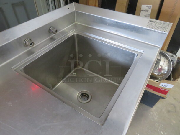 One Stainless Steel Sink Table, With 20X20X14 Sink,  No Faucet And  R Side Splash And Back Splash. 96X30X45 - Image 3 of 3