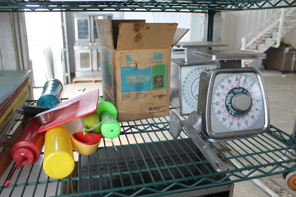 ALL ONE MONEY! Lot of 3 Tiers of Various Items Including Taylor Scales, Metal Sauce Pans and Bowl. - Image 7 of 7