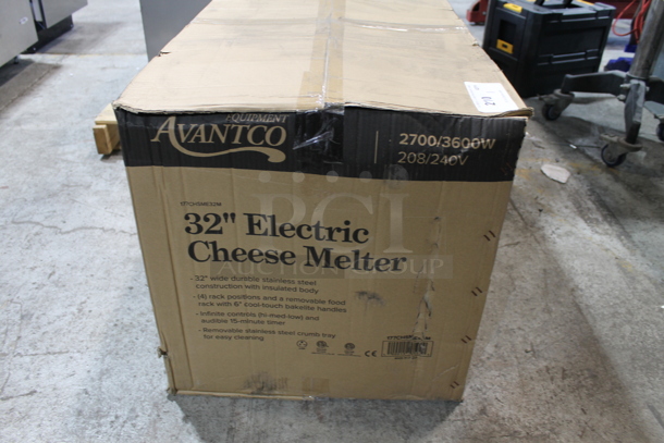BRAND NEW! Avantco 177CHSME32M Stainless Steel Commercial Countertop Electric Powered 32" Cheese Melter. 208/240 Volts. - Image 3 of 4