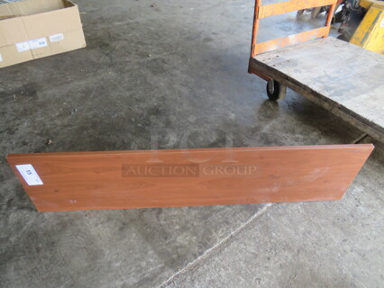 One 48X12X7 Wooden Shelf With Bracket.