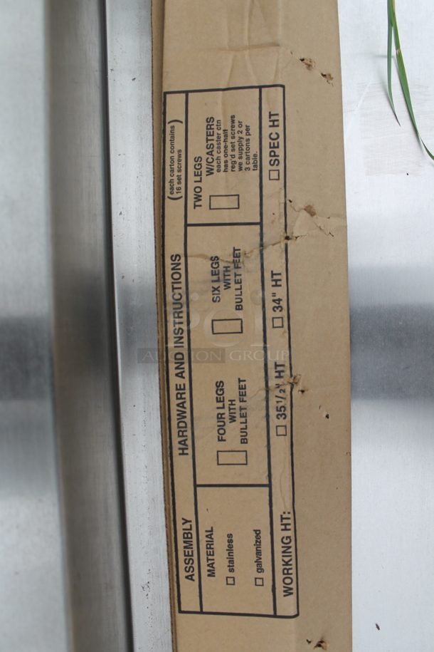 BRAND NEW SCRATCH AND DENT! Stainless Steel Right Side Clean Side Dishwasher Table w/ Legs. - Image 4 of 6