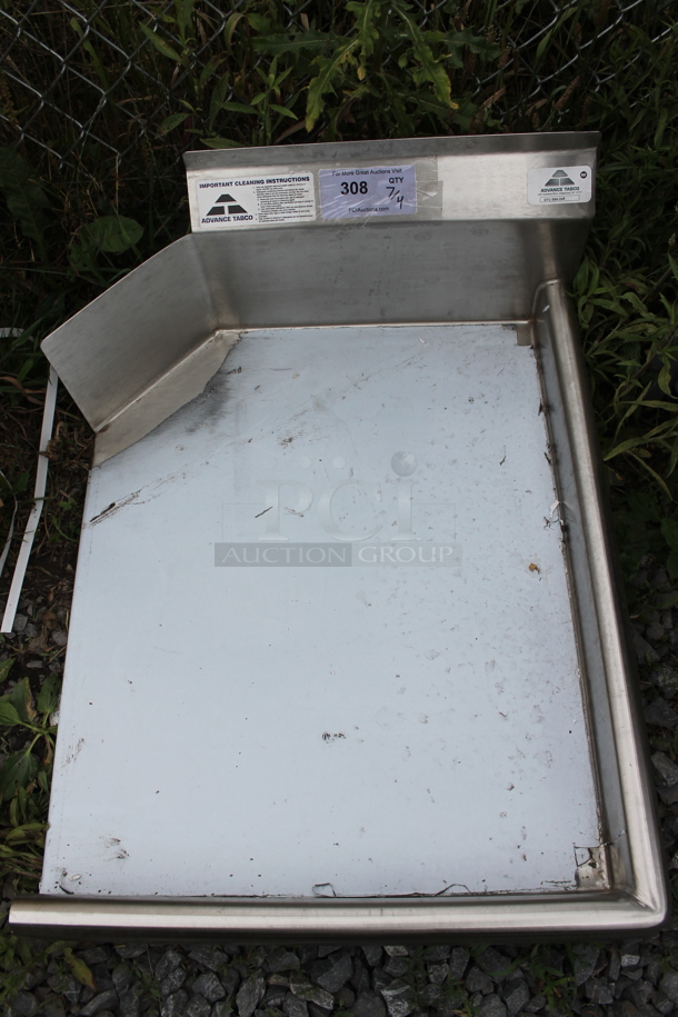 BRAND NEW SCRATCH AND DENT! Advance Tabco Stainless Steel Commercial Right Side Clean Side Dishwasher Table w/ Legs. - Image 2 of 5