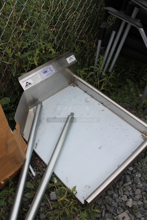 BRAND NEW SCRATCH AND DENT! Advance Tabco Stainless Steel Commercial Right Side Clean Side Dishwasher Table w/ Legs. - Image 5 of 5