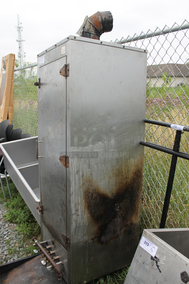 Stainless Steel Commercial Natural Gas Powered Vertical Upright Chinese Smoker. - Image 3 of 11