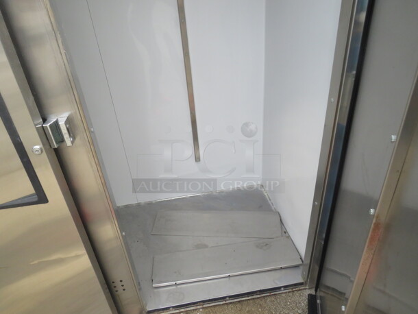 One Stainless Steel 2 Door True Roll In Freezer. Model# TG2F. 115-208/230 Volt. 1 Phase. 67.5X35X84 - Image 2 of 3