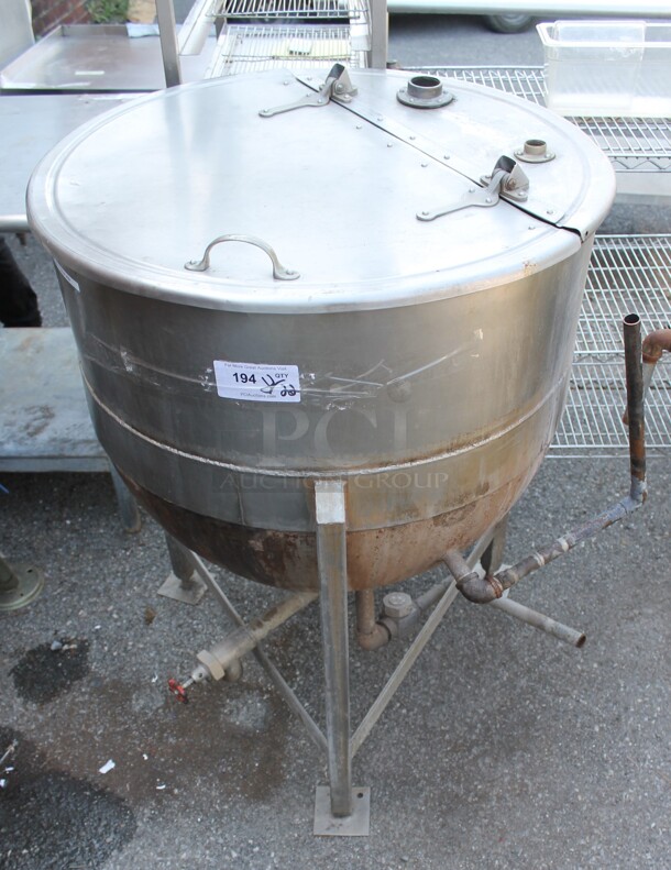 Stainless Steel Commercial Floor Style Direct Steam Powered Kettle. - Image 1 of 5