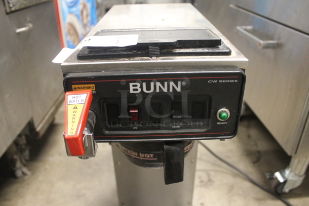Bunn CWTF15-APS Stainless Steel Commercial Countertop Coffee Machine w/ Hot Water Dispenser and Poly Brew Basket. 120 Volts, 1 Phase.  - Image 4 of 5