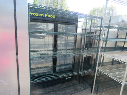 One Green Coated Metro Shelf With 5 Shelves. 60X21X75