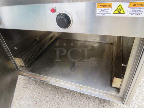 One SS Randell 2 Well Steam Table With 1 Door Warmer Under On Casters. Model# 31330. 208/240 Volt. 1 Phase. 33X33X35 - Image 2 of 2