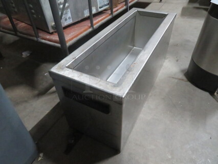One Stainless Steel Cold Rail. 22X8X9.5