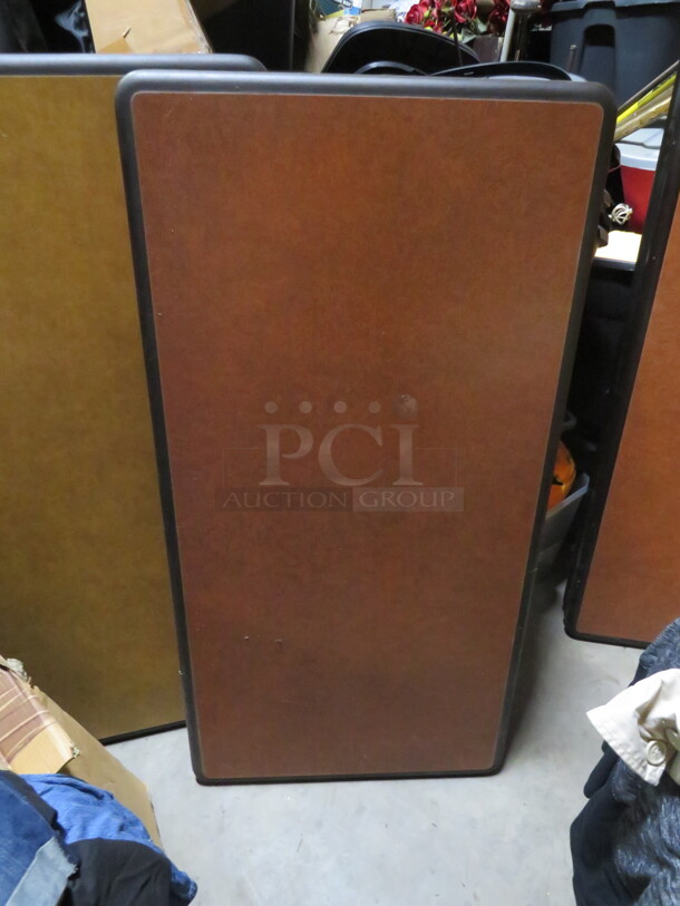 One Brown Laminate Tabletop. 48X24X29 - Image 1 of 1