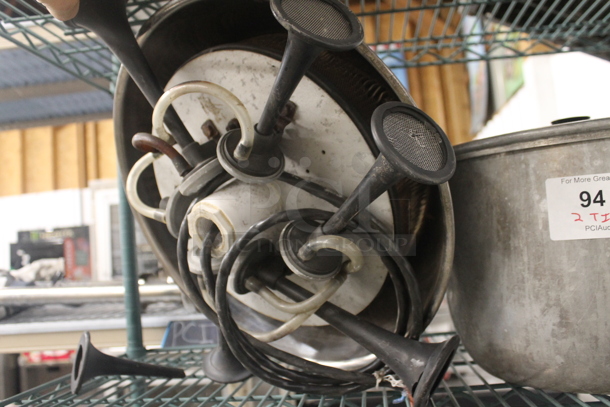 ALL ONE MONEY! Lot of 2 Tiers of Various Items Including Metal Bowl, Shelf and Humidifier Pads - Image 5 of 6