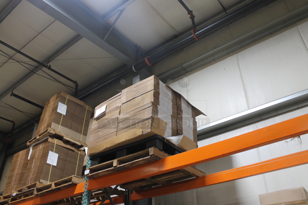 ALL ONE MONEY! THREE PALLET LOT of BRAND NEW Cardboard Boxes. BUYER MUST REMOVE. - Image 1 of 3