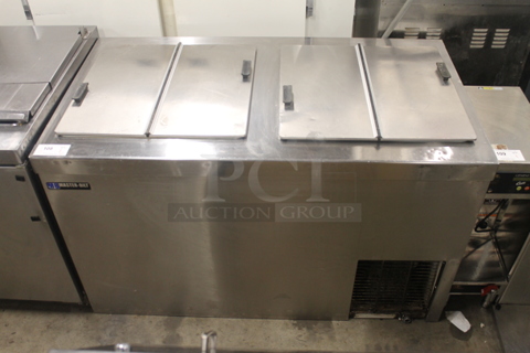 Master-Bilt DC-8D Stainless Steel Commercial Chest Freezer w/ 2 Center Hinge Lids. 115 Volts, 1 Phase. Tested and Working!