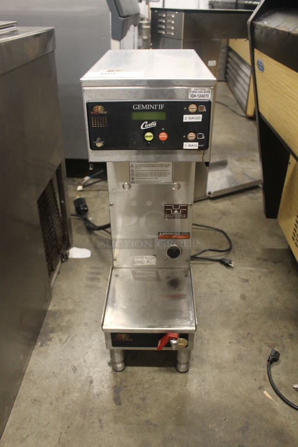 Curtis GEMSIF10A2419 Stainless Steel Commercial Countertop Coffee Machine w/ Hot Water Dispenser. 220 Volts, 1 Phase.  - Image 1 of 6