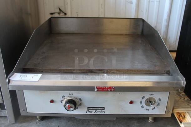 Toastmaster TGE24 Pro Series Stainless Steel Commercial Countertop Electric Powered Flat Top Griddle. 208/240 Volts, 1 Phase.  - Image 1 of 5