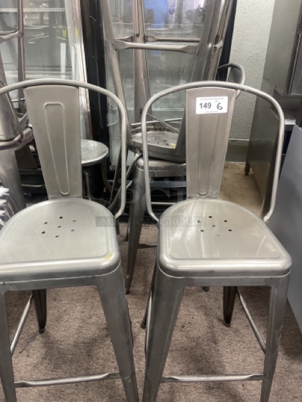 Metal High Chairs for Restaurant Booth - Image 1 of 1