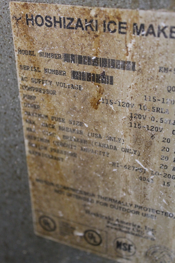 Hoshizaki KM-500MWH Stainless Steel Commercial Ice Machine Head on Commercial Ice Bin. 115-120 Volts, 1 Phase. - Image 6 of 7