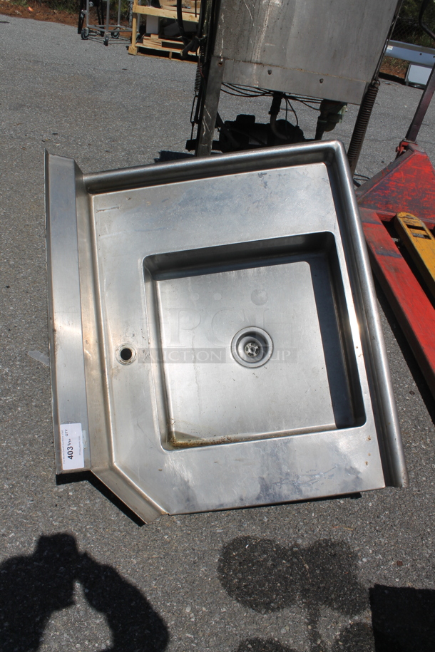 Stainless Steel Commercial Right Side Dirty Side Dishwasher Table. Bay 20x20x6 - Item #1109686