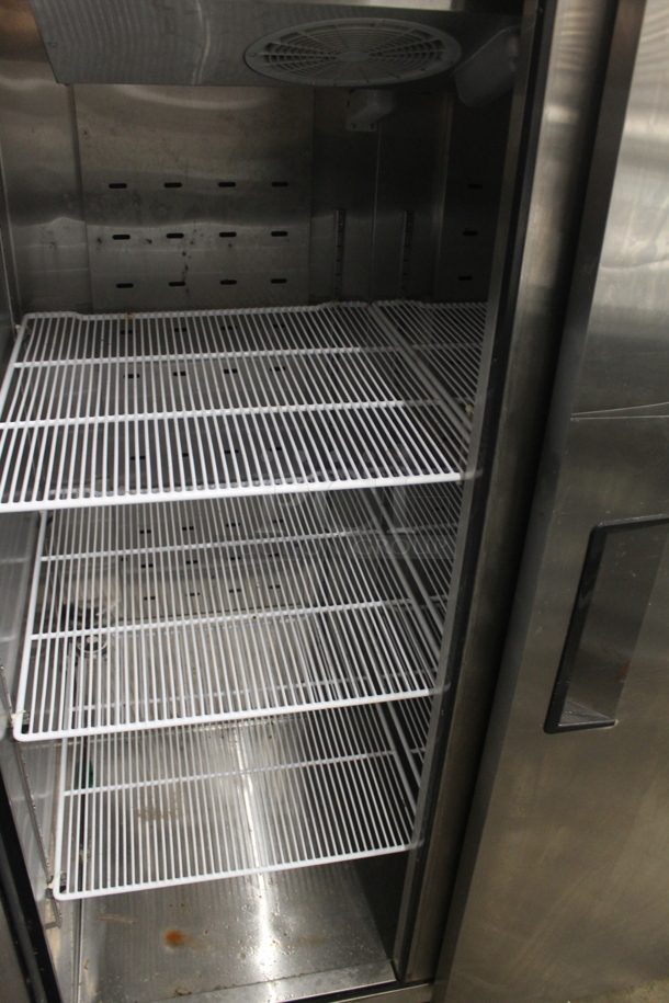 Migali C-2F-HC Stainless Steel Commercial 2 Door Reach In Freezer w/ Poly Coated Racks on Commercial Casters. 115 Volts, 1 Phase. Tested and Working! - Image 4 of 6
