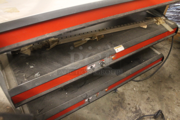 APW Wyott DMXD-48H Metal Commercial Countertop 3 Tier Warming Display Case Merchandiser. 120/208 Volts, 1 Phase.  - Image 5 of 7
