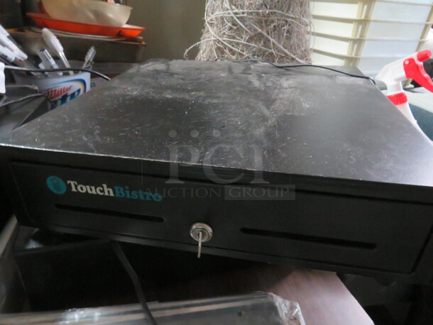 One Touch Bistro Cash Drawer With Key. 
