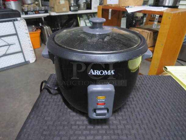 One Aroma 3 Cup Rice Cooker. #ARC-383NGB. 120 Volt.  - Image 1 of 1