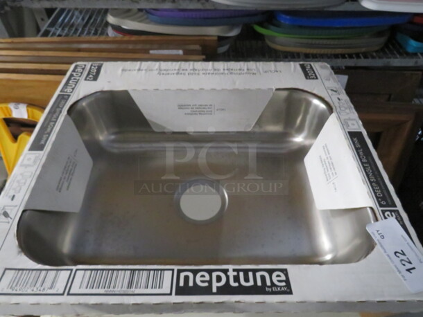 One NEW Elkay Neptune Stainless Steel  1 Bowl Sink. 25X22X6