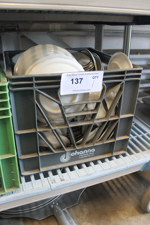 ALL ONE MONEY! Lot of Ceramic Plates in Crate - Image 4 of 4