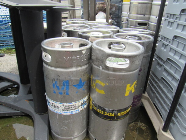 Assorted Stainless Steel 5.16 Gallon KEG. 3XBID