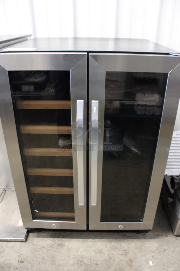 Lanbo Model LB36BD Metal 2 Door Wine Chiller. 110-120 Volts, 1 Phase. 24x23.5x34. Tested and Working!