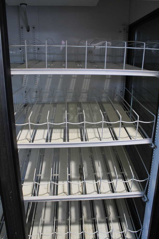 True GEM-49 Metal Commercial 2 Door Reach In Cooler Merchandiser w/ Poly Coated Racks and Drink Sliders. 115 Volts, 1 Phase. Tested and Powers On But Does Not Get Cold - Image 4 of 4