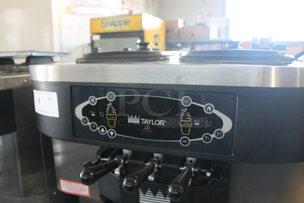 2013 Taylor C723-33 Stainless Steel Commercial Water Cooled Floor Style 2 Flavor w/ Twist Soft Serve Ice Cream Machine on Commercial Casters. 208-230 Volts, 3 Phase. - Image 2 of 10