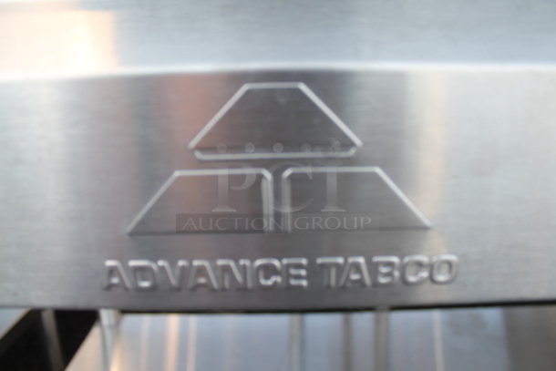 Advance Tabco Stainless Steel Commercial Table w/ Back Splash, Sink Basin, Handles and Under Shelf. - Image 6 of 6