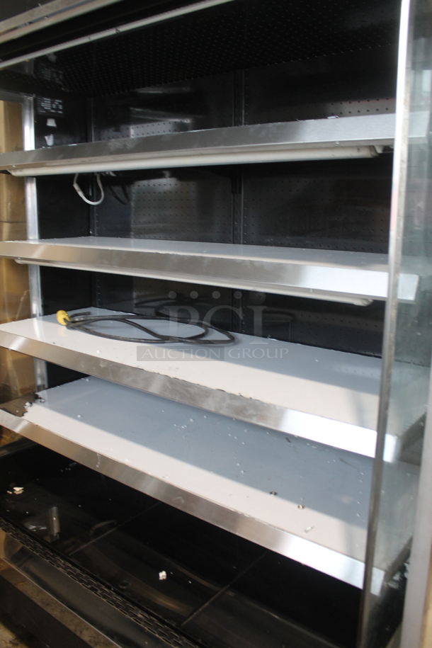 BRAND NEW SCRATCH AND DENT! CustomCool GC60SC Stainless Steel Commercial Floor Style Open Grab N Go Merchandiser w/ Metal Shelves. 115 Volts, 1 Phase. Does Not Come w/ Remote Compressor. - Image 2 of 11