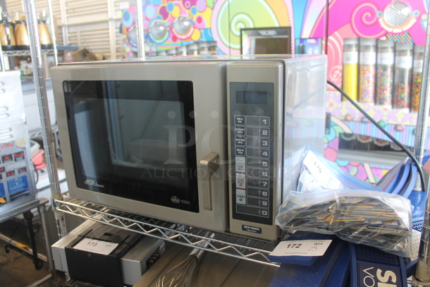 2010 Amana RCS10MPA Stainless Steel Commercial Countertop Microwave Oven. 120 Volts, 1 Phase.  - Image 2 of 8