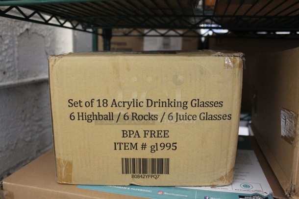ALL ONE MONEY! Tier Lot of Various BRAND NEW SCRATCH AND DENT! Items Including Acrylic Drinking Glasses, Beverage Dispenser and Storage Bin Set - Image 2 of 6