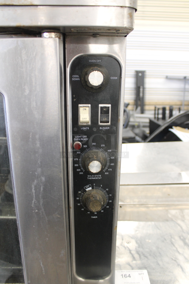 Blodgett Stainless Steel Commercial Natural Gas Powered Full Size Convection Oven w/ View Through Doors, Metal Oven Racks, Thermostatic Controls and Metal Legs on Commercial Casters. - Image 2 of 5