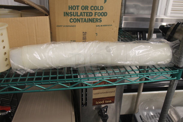 ALL ONE MONEY! Tier Lot of Various Items Including Disposable Cups and Poly Silverware Bins - Image 3 of 5