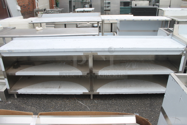 BRAND NEW SCRATCH AND DENT! Stainless Steel Commercial Table w/ 2 Under Shelves. - Image 1 of 4