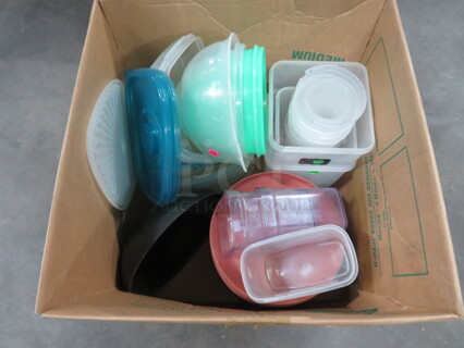 One Mega Lot Of Assorted Plastic Ware.