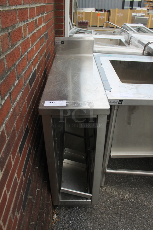 BRAND NEW! Stainless Steel Table w/ Back Splash and Under Shelf. - Image 1 of 5