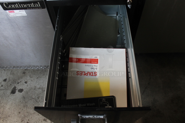 Metal Black 2 Drawer Filing Cabinet. - Image 2 of 3