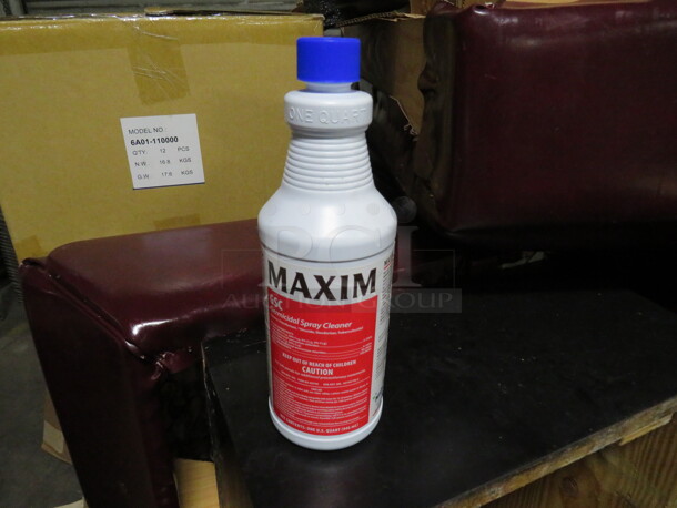 Maxim Plus Quart Bottle Of Germicidal Spray Cleaner. 6XBID