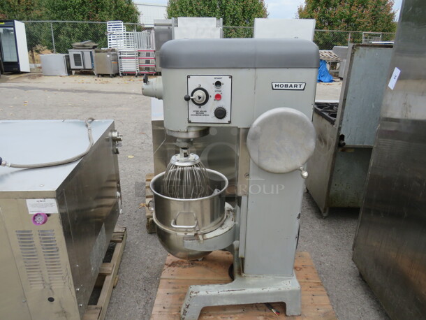 One Hobart 40 Quart Planetary Mixer With Bowl Whip And Paddle. Unable To Test. 208 Volt. 3 Phase. Model# D-340. 