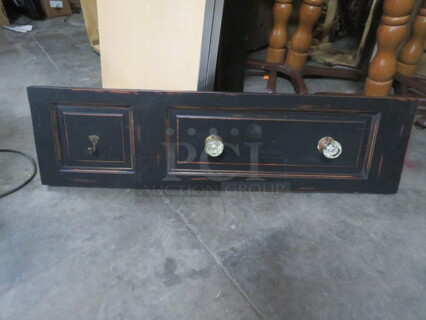 One Decorative Wooden Coat Rack. 11.5X43