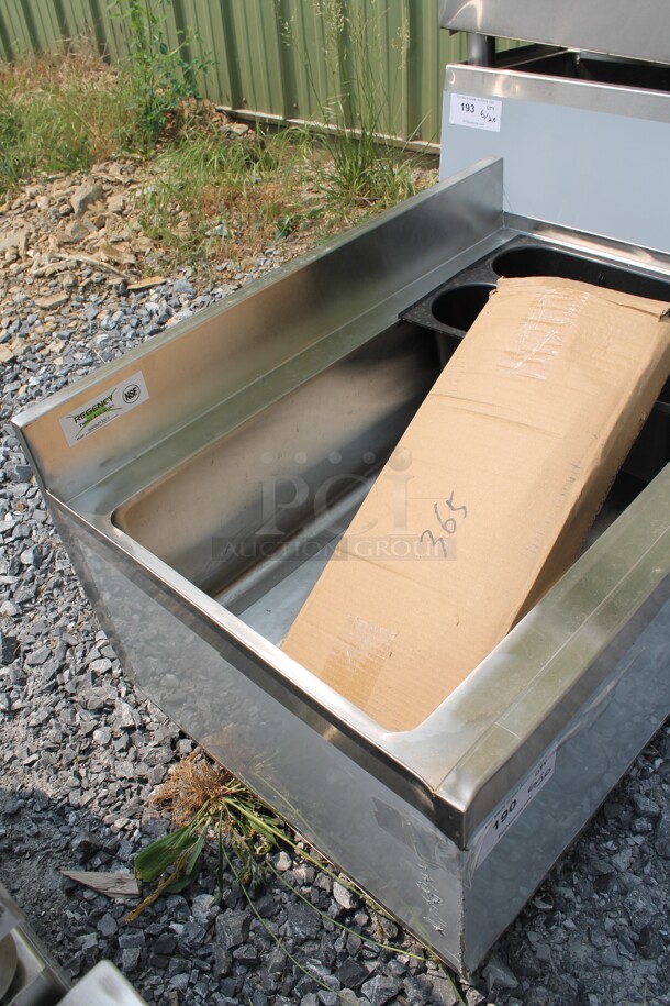BRAND NEW SCRATCH AND DENT! Regency 600IB213OC7 Commercial Stainless Steel Underbar Ice Bin With 7 Circuit Post-Mix Cold Plate, Bottle Holders And Legs. - Image 6 of 7